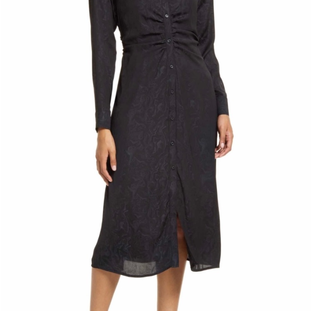 HALOGEN Marbleized Long Sleeve Shirt Dress Size Small (4-6)